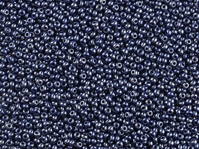 1 kg Preciosa Ornela Seed Beads Coated, Round Hole, Loose, Opaque Dark Blue, Sfinx (38080), Glass, Czech Republic, OUTLET