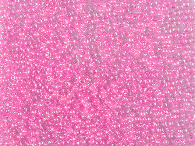 1 kg Preciosa Ornela Seed Beads Coated, Round Hole, Loose, Crystal, Colour Lined Pink, Sfinx (38124), Glass, Czech Republic, OUTLET