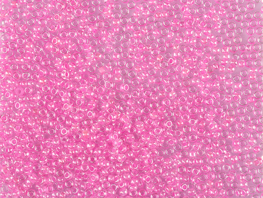 1 kg Preciosa Ornela Seed Beads Coated, Round Hole, Loose, Crystal, Colour Lined Pink, Sfinx (38124), Glass, Czech Republic, OUTLET