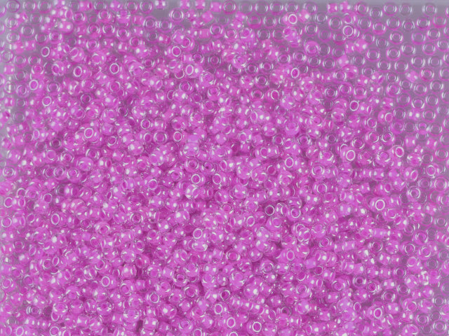 1 kg Preciosa Ornela Seed Beads Coated, Round Hole, Loose, Crystal, Colour Lined Pink, Sfinx (38125), Glass, Czech Republic, OUTLET