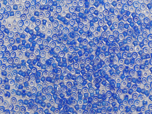 1 千克 Preciosa Ornela 种子珠，涂层，圆孔，散装，水晶，蓝色内衬，Sfinx (38136)，玻璃，捷克共和国，奥特莱斯