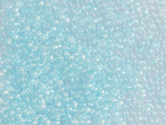 1 kg Preciosa Ornela Seed Beads Coated, Round Hole, Loose, Crystal, Colour Lined Blue-Green, Sfinx (38162), Glass, Czech Republic, OUTLET