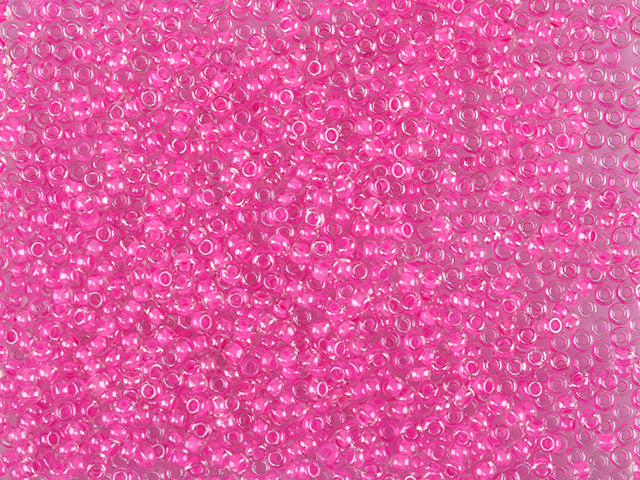 1 kg Preciosa Ornela Seed Beads Coated, Round Hole, Loose, Crystal, Colour Lined Pink, Sfinx (38177), Glass, Czech Republic, OUTLET