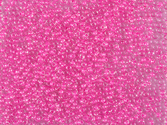 1 kg Preciosa Ornela 3-Cut Rocaille, Round Hole, Loose, Crystal, Colour Lined Pink, Sfinx (38177), Glass, Czech Republic, OUTLET