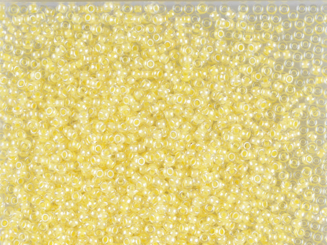 1 kg Preciosa Ornela Seed Beads Coated, Round Hole, Loose, Crystal, Colour Lined Yellow, Sfinx (38181), Glass, Czech Republic, OUTLET