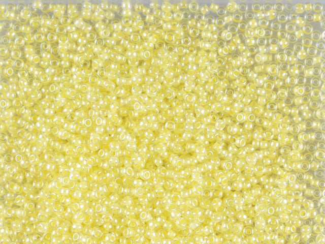 1 kg Preciosa Ornela Seed Beads Coated, Round Hole, Loose, Crystal, Colour Lined Yellow, Sfinx (38184), Glass, Czech Republic, OUTLET