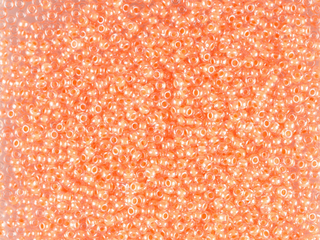 1 kg Preciosa Ornela Seed Beads Coated, Round Hole, Loose, Crystal, Colour Lined Orange, Sfinx (38188), Glass, Czech Republic, OUTLET