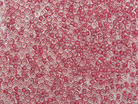 1 kg Preciosa Ornela Seed Beads Coated, Round Hole, Loose, Crystal, Colour Lined Red, Sfinx (38198), Glass, Czech Republic, OUTLET