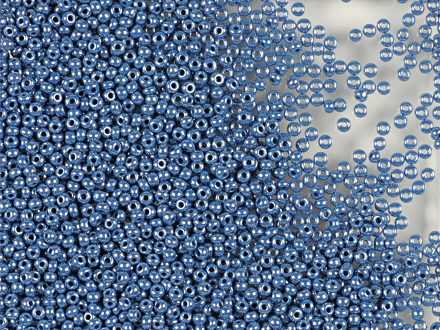 1 kg Preciosa Ornela Seed Beads Coated, Round Hole, Loose, Opaque Blue, Sfinx (38210), Glass, Czech Republic, OUTLET