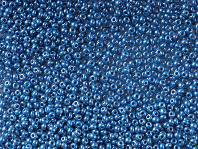 Wholesale (1kg / 500g) Preciosa Ornela Seed Beads Coated, Round Hole, Loose, Opaque Blue, Sfinx (38220), Glass, Czech Republic, OUTLET