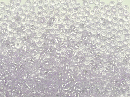 1 kg Preciosa Ornela Seed Beads Coated, Round Hole, Loose, Crystal, Colour Lined Violet Pearl (38228), Glass, Czech Republic, OUTLET