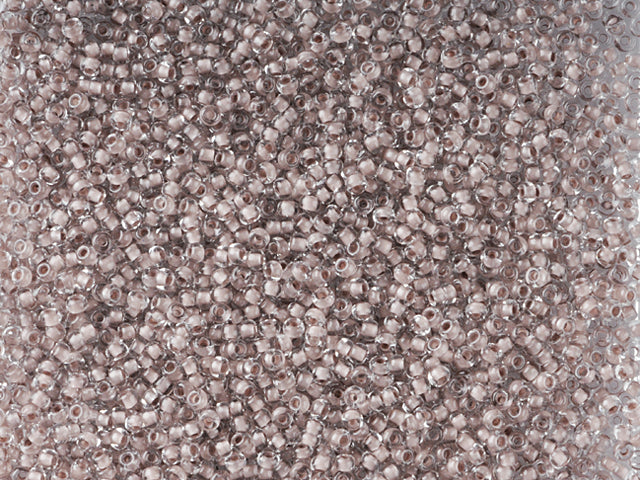 1 kg Preciosa Ornela Seed Beads Coated, Round Hole, Loose, Crystal, Colour Lined Brown (38317), Glass, Czech Republic, OUTLET