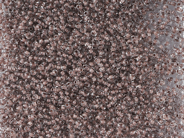 Wholesale (1kg / 500g) Preciosa Ornela Seed Beads Coated, Round Hole, Loose, Crystal, Colour Lined Brown (38318), Glass, Czech Republic, OUTLET