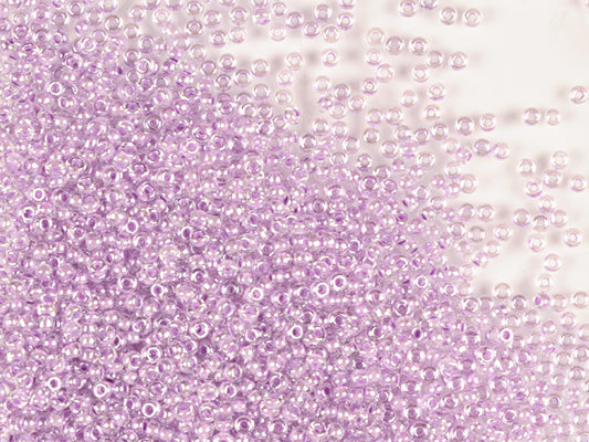 Wholesale (1kg / 500g) Preciosa Ornela Seed Beads Coated, Round Hole, Loose, Crystal, Colour Lined Violet, Sfinx (38626), Glass, Czech Republic, OUTLET
