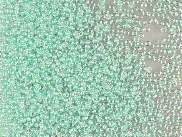 1 kg プレシオサ オルネラ シードビーズ コーティング 丸穴 ルース ク​​リスタル グリーンライン入り Sfinx (38653) ガラス チェコ共和国 アウトレット