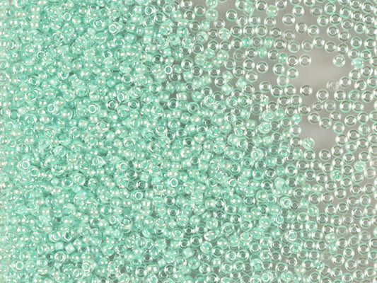 1 kg プレシオサ オルネラ シードビーズ コーティング 丸穴 ルース ク​​リスタル グリーンライン入り Sfinx (38653) ガラス チェコ共和国 アウトレット