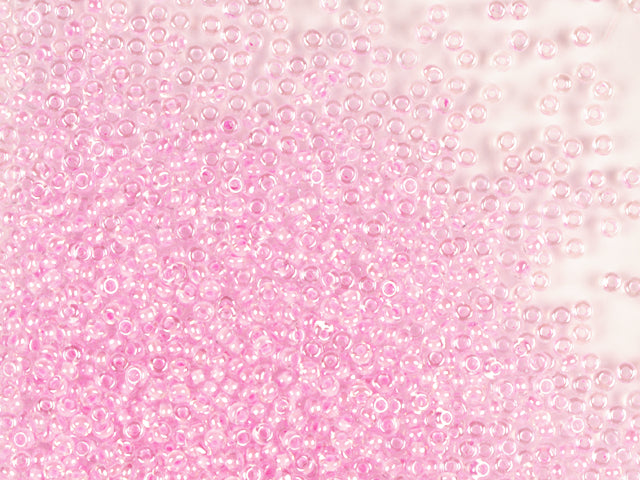 1 kg Preciosa Ornela Seed Beads Coated, Round Hole, Loose, Crystal, Colour Lined Pink, Sfinx (38694), Glass, Czech Republic, OUTLET