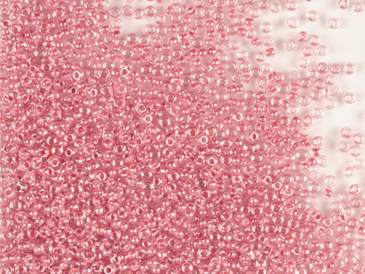 1 kg Preciosa Ornela Seed Beads Coated, Round Hole, Loose, Crystal, Colour Lined Red, Sfinx (38695), Glass, Czech Republic, OUTLET