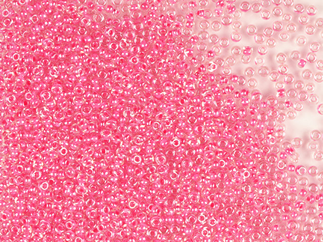 Wholesale (1kg / 500g) Preciosa Ornela Seed Beads Coated, Round Hole, Loose, Crystal, Colour Lined Red, Sfinx (38698), Glass, Czech Republic, OUTLET