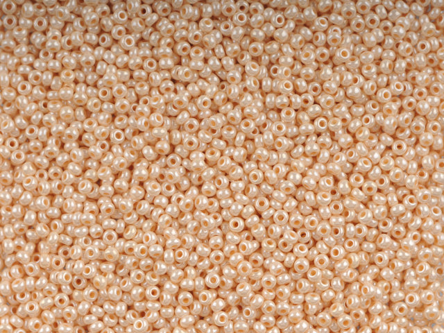 批发（1公斤/500克）Preciosa Ornela米珠，涂层，圆孔，散装，贝壳色（46112），玻璃，捷克共和国，清仓