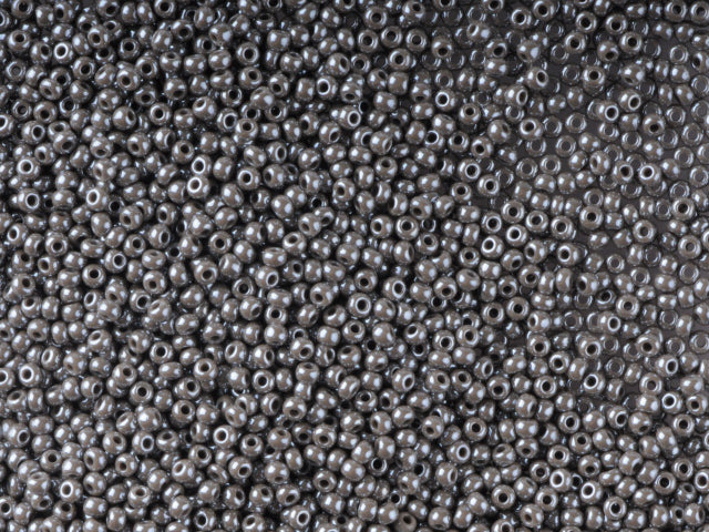 1 kg Preciosa Ornela Seed Beads Coated, Round Hole, Loose, Opaque Grey, Sfinx (48020), Glass, Czech Republic, OUTLET