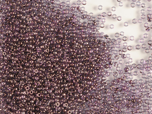 Wholesale (1kg / 500g) Preciosa Ornela Seed Beads Coated, Round Hole, Loose, Crystal, Lila Lustered (48025), Glass, Czech Republic, OUTLET