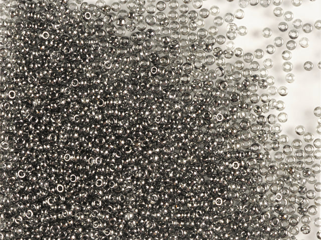 1 kg プレシオサ オルネラ シードビーズ コーティング 丸穴 ルース ク​​リスタル ブラックラスター (48049) ガラス チェコ共和国 アウトレット