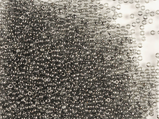 1 公斤 Preciosa Ornela 种子珠涂层，圆孔，散装，水晶，黑色光泽 (48049)，玻璃，捷克共和国，奥特莱斯