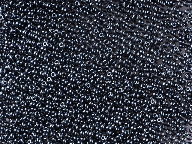 1 kg Preciosa Ornela Seed Beads Coated, Round Hole, Loose, Hematite (49102), Glass, Czech Republic, OUTLET