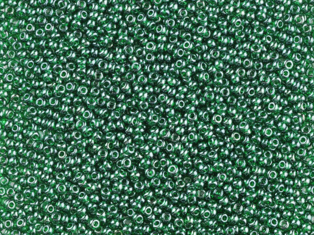 1 kg Preciosa Ornela Seed Beads Coated, Round Hole, Loose, Transp. Green, Sfinx (56060), Glass, Czech Republic, OUTLET