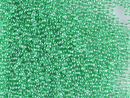 1 kg Preciosa Ornela Seed Beads Coated, Round Hole, Loose, Transp. Lt. Green, Sfinx (56100), Glass, Czech Republic, OUTLET