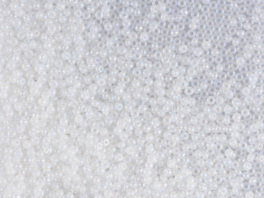 1 kg プレシオサ オルネラ シードビーズ コーティング ラウンドホール ルース アラバスターホワイト レインボー (57205) ガラス チェコ共和国 アウトレット