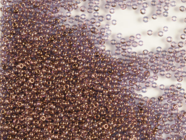 1 kg Preciosa Ornela Seed Beads Coated, Round Hole, Loose, Crystal, Bronze Lustered (58142), Glass, Czech Republic, OUTLET