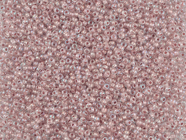 1 kg Preciosa Ornela Seed Beads Coated, Round Hole, Loose, Crystal, Colour Lined Brown, Rainbow (58516), Glass, Czech Republic, OUTLET