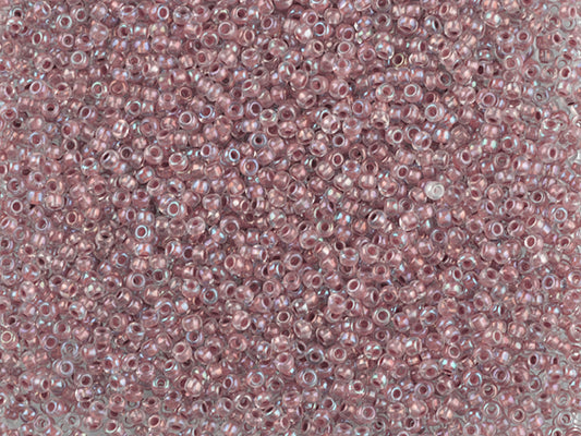 1 kg プレシオサ オルネラ シードビーズ コーティング ラウンドホール ルース ク​​リスタル ブラウンカラーライン入り レインボー (58517) ガラス チェコ共和国 アウトレット