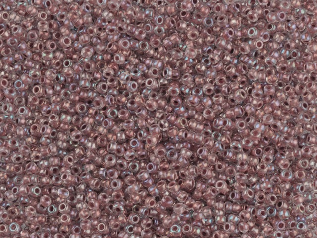 1 kg Preciosa Ornela Seed Beads Coated, Round Hole, Loose, Crystal, Colour Lined Brown, Rainbow (58518), Glass, Czech Republic, OUTLET