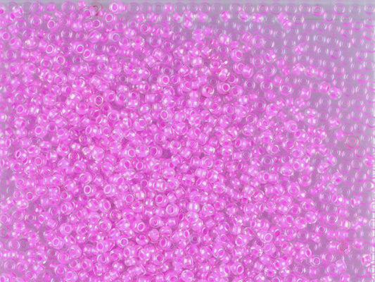 1 kg Preciosa Ornela Seed Beads Coated, Round Hole, Loose, Crystal, Colour Lined Violet, Rainbow (58525), Glass, Czech Republic, OUTLET