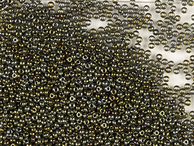 OUTLET 10 grams Preciosa Ornela Seed Beads, Round Hole, Loose, 311-19001-8-0-59115, Mix Metallic Colors (59115), Glass, Czech Republic