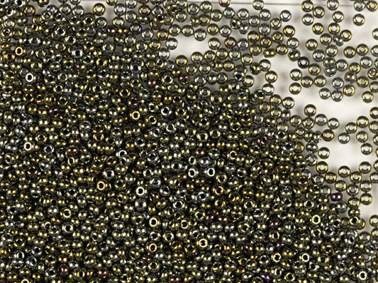 OUTLET 10 grams Preciosa Ornela Seed Beads, Round Hole, Loose, 311-19001-8-0-59115, Mix Metallic Colors (59115), Glass, Czech Republic