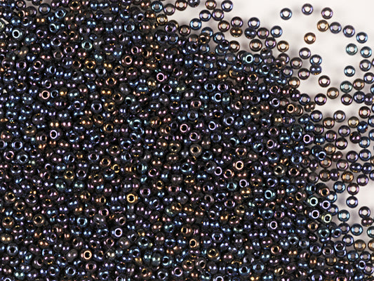 1 kg Preciosa Ornela Seed Beads Coated, Round Hole, Loose, Blue Iris (59135), Glass, Czech Republic, OUTLET