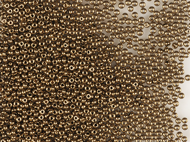 1 kg Preciosa Ornela Seed Beads Coated, Round Hole, Loose, Bronze (59142), Glass, Czech Republic, OUTLET