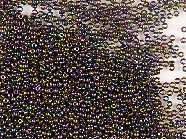 1 kg Preciosa Ornela Seed Beads Coated, Round Hole, Loose, Red Iris (59195), Glass, Czech Republic, OUTLET