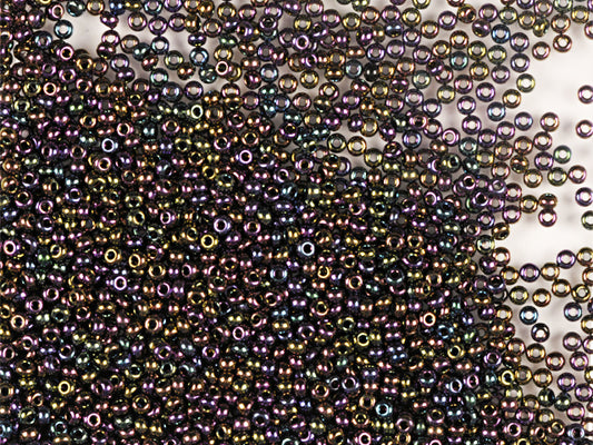 1 kg Preciosa Ornela Seed Beads Coated, Round Hole, Loose, Red Iris (59195), Glass, Czech Republic, OUTLET