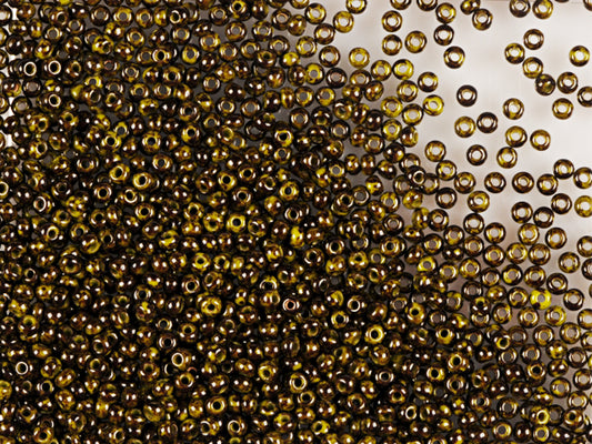 プレシオサ オルネラ シードビーズ コーティング 1kg 丸穴 ルース トラバーチン 不透明グリーン (59943) ガラス チェコ共和国 アウトレット