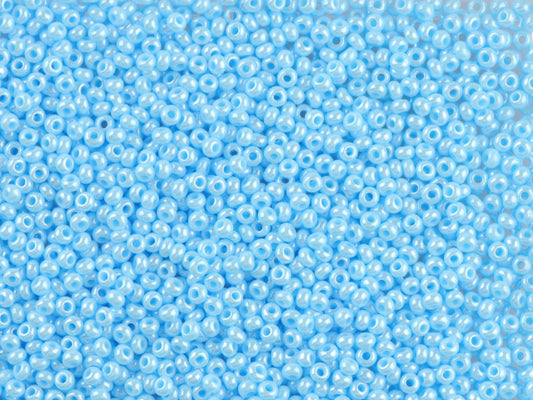 1 kg Preciosa Ornela Seed Beads Coated, Round Hole, Loose, Lt. Turquoise, Sfinx (68000), Glass, Czech Republic, OUTLET