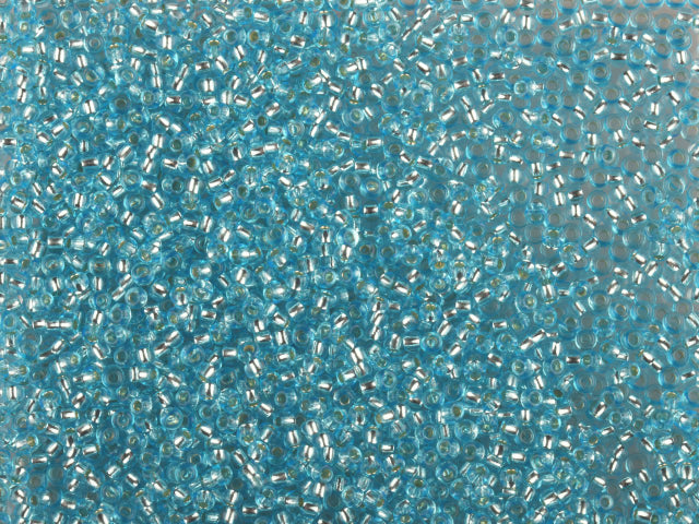 1 kg プレシオサ オルネラ シードビーズ コーティング 丸穴 ルース ブルーグリーン 2色染めクリスタル シルバーライン (78134) ガラス チェコ共和国 アウトレット