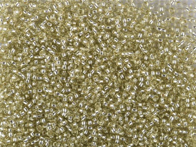 1 kg Preciosa Ornela Seed Beads Coated, Round Hole, Loose, Green 2 Dyed Crystal, Silver Lined (78152), Glass, Czech Republic, OUTLET