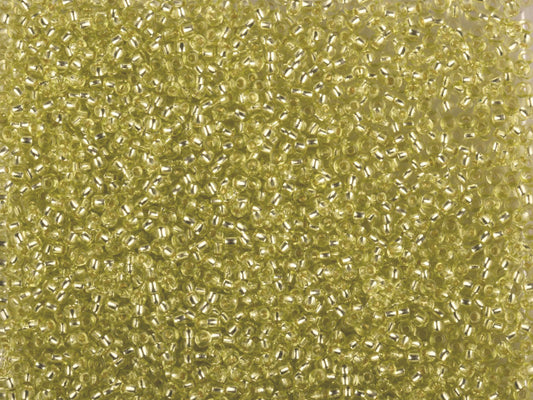 1 kg Preciosa Ornela Seed Beads Coated, Round Hole, Loose, Green 2 Dyed Crystal, Silver Lined (78153), Glass, Czech Republic, OUTLET