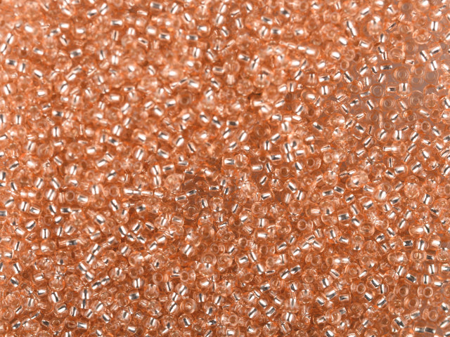 1 kg Preciosa Ornela Seed Beads Coated, Round Hole, Loose, Orange 2 Dyed Crystal, Silver Lined (78184), Glass, Czech Republic, OUTLET