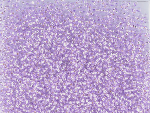 1 kg Preciosa Ornela Seed Beads Coated, Round Hole, Loose, Violet 1 Dyed Crystal, Silver Lined (78223), Glass, Czech Republic, OUTLET